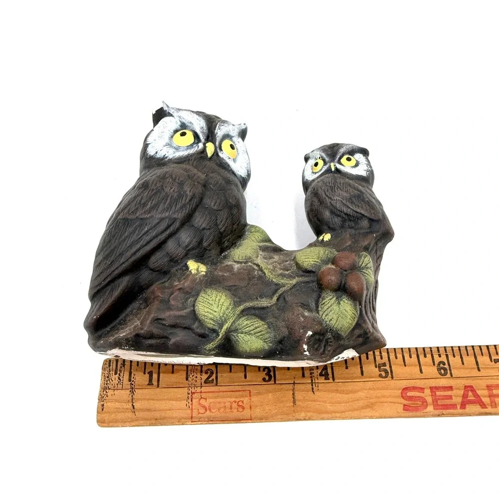 Owl Figurine Small Brown 1980